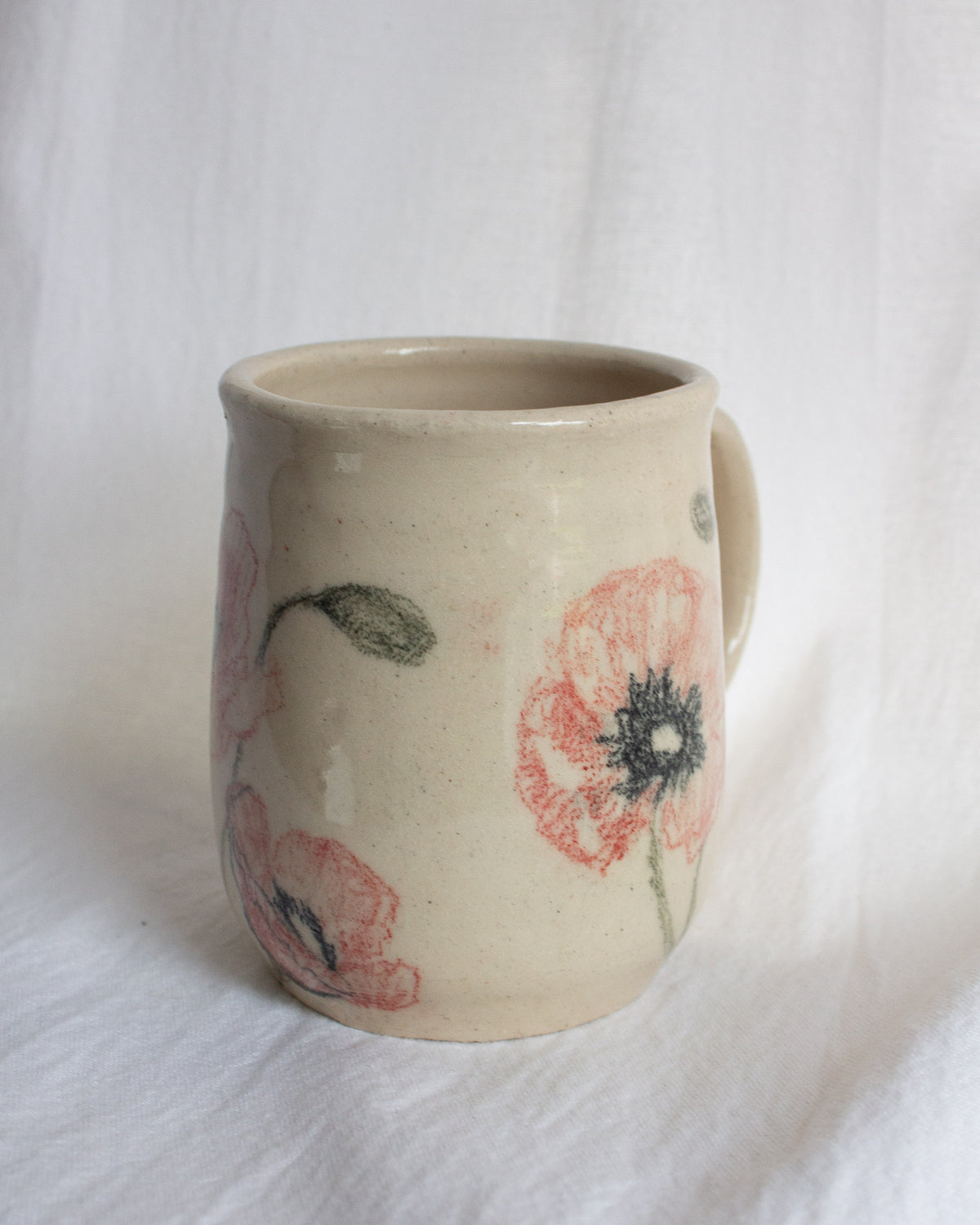 Hand Drawn Poppy Mug No. 21