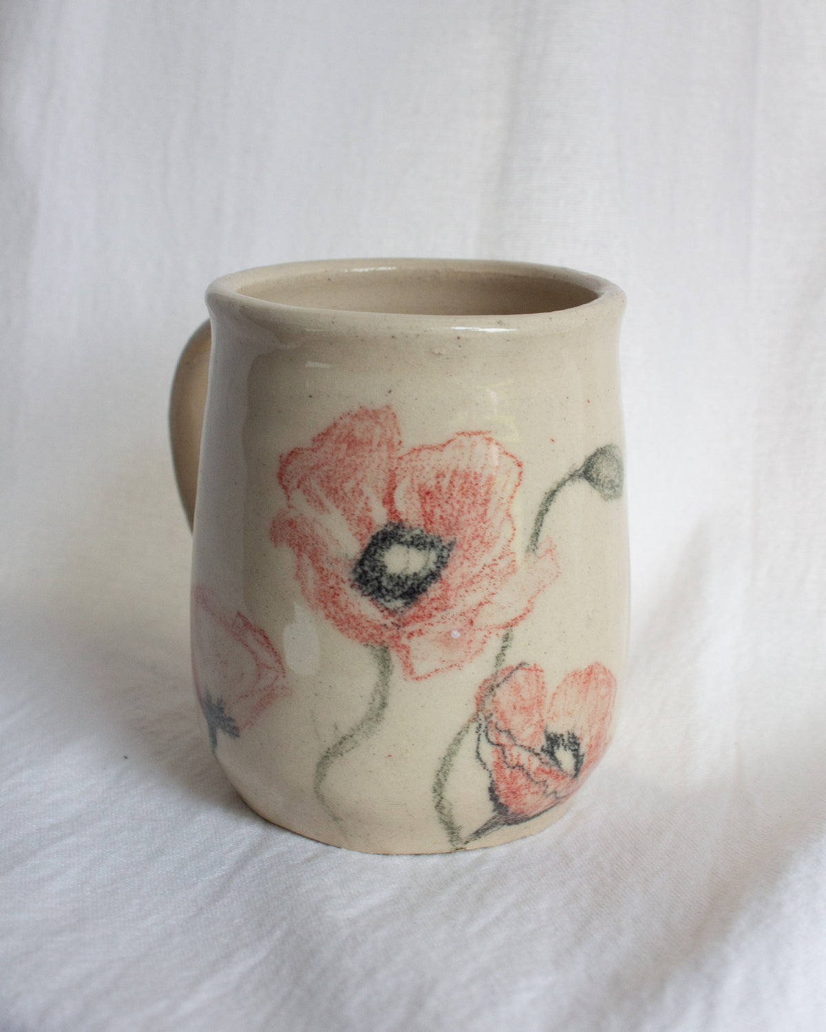 Hand Drawn Poppy Mug No. 21