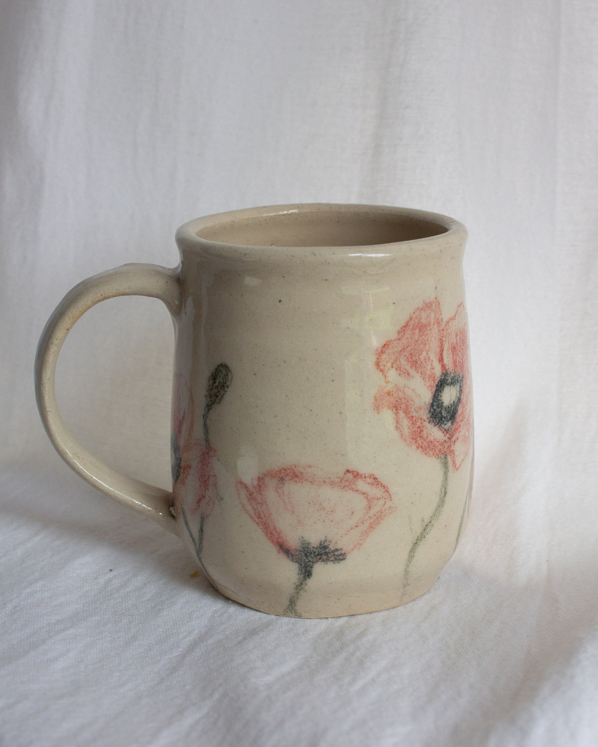 Hand Drawn Poppy Mug No. 21