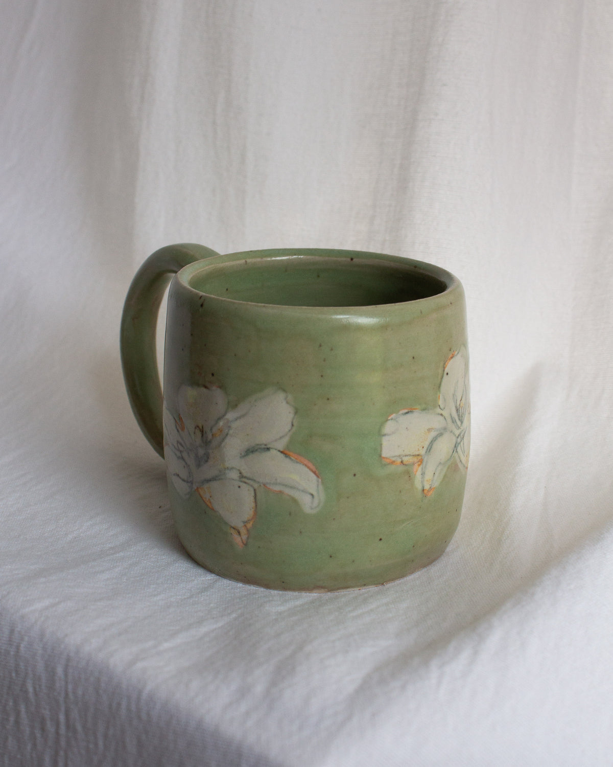 Hand Painted Lily Mug No. 19