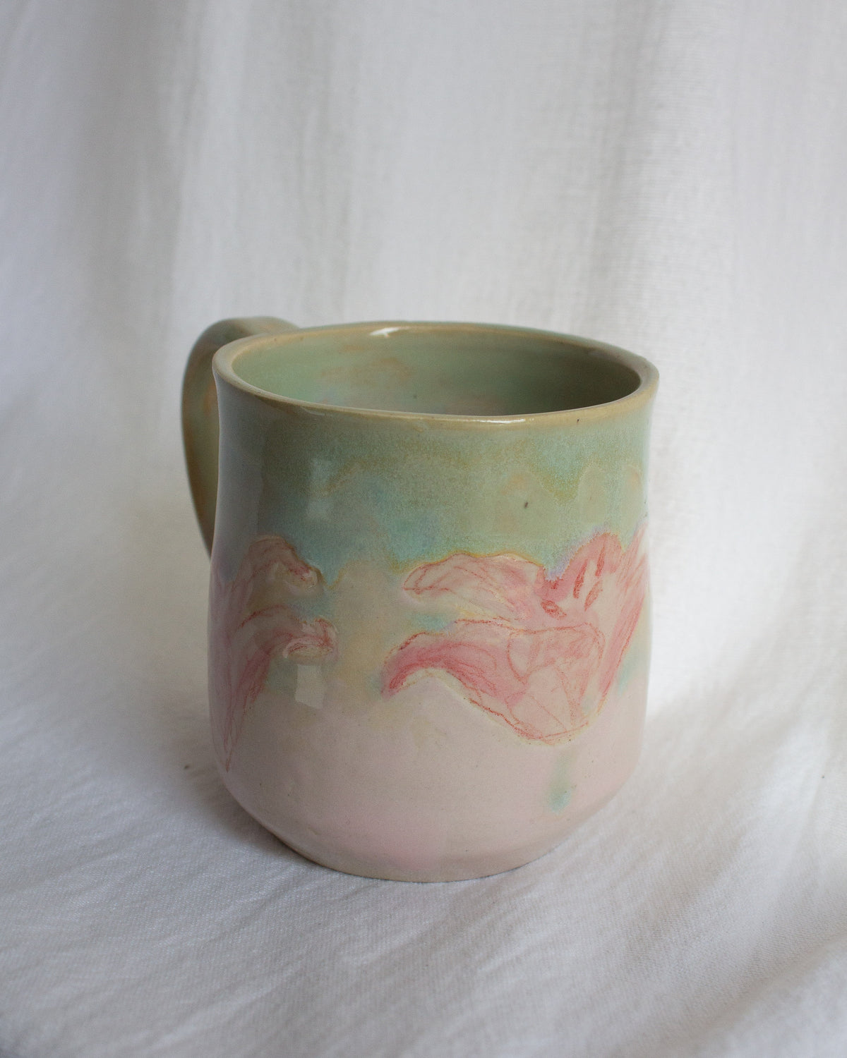 Hand Painted Lily Mug No. 17