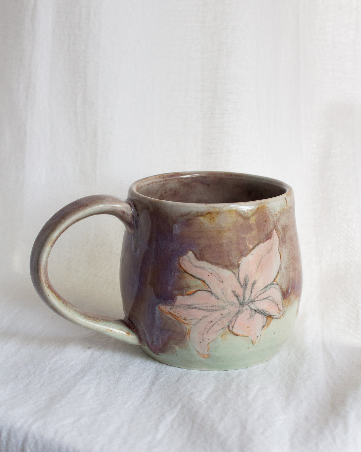 Hand Painted Lily Mug No. 14