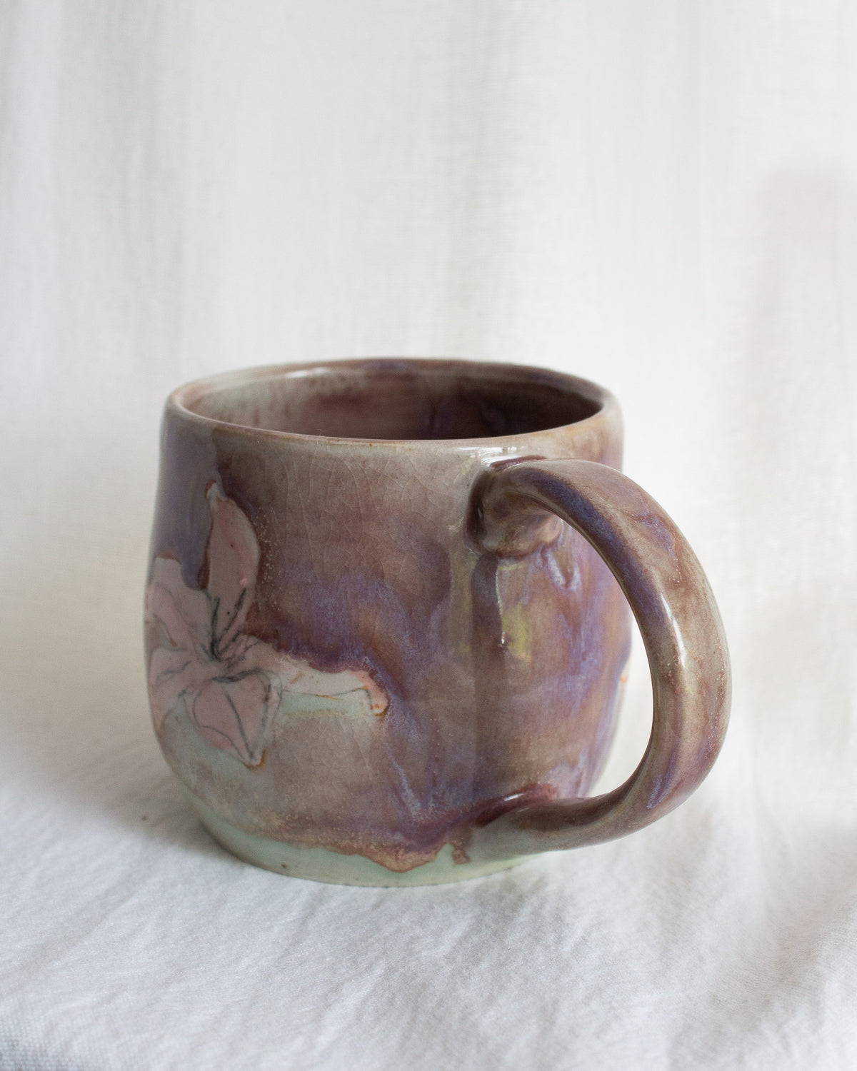Hand Painted Lily Mug No. 14