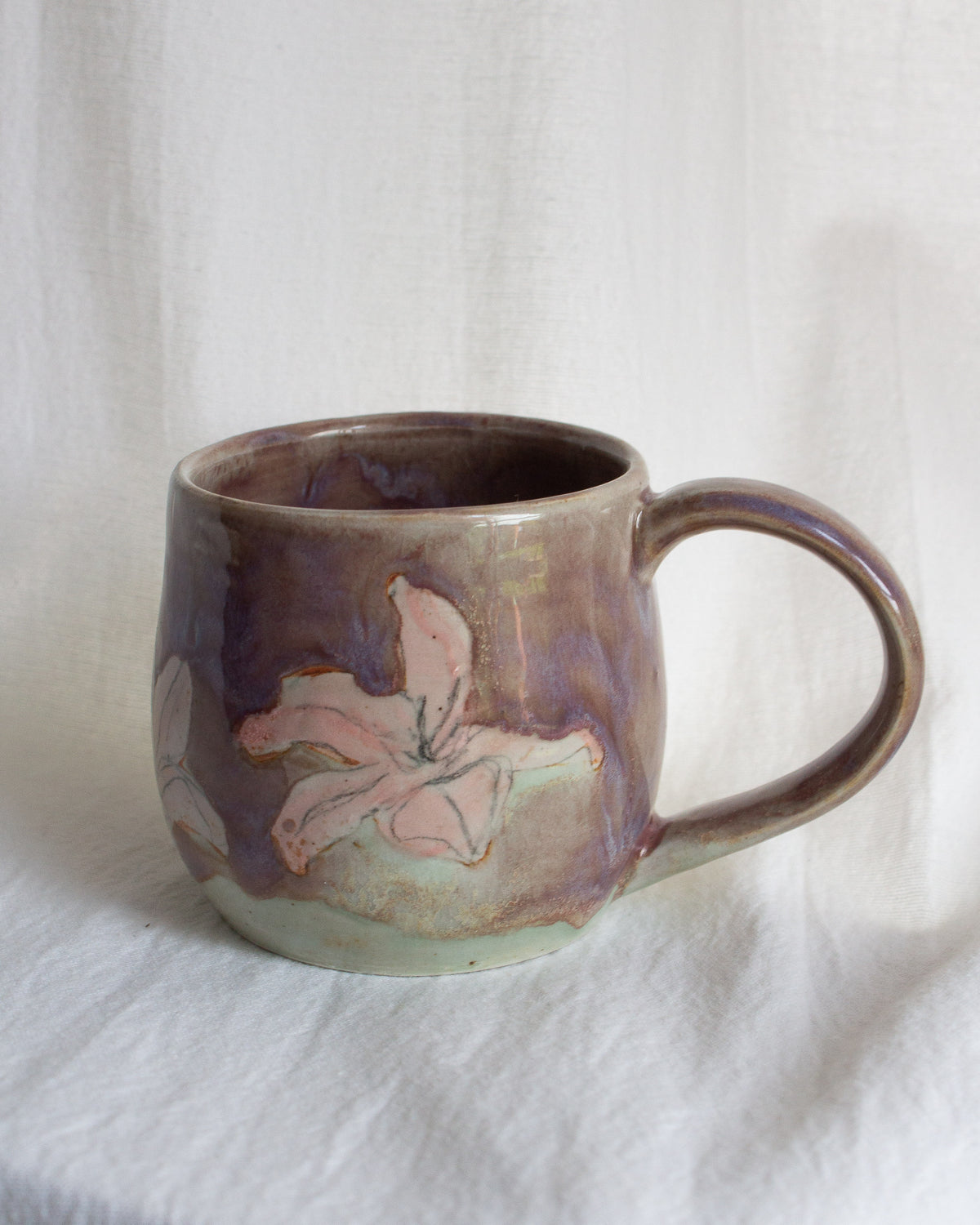 Hand Painted Lily Mug No. 14