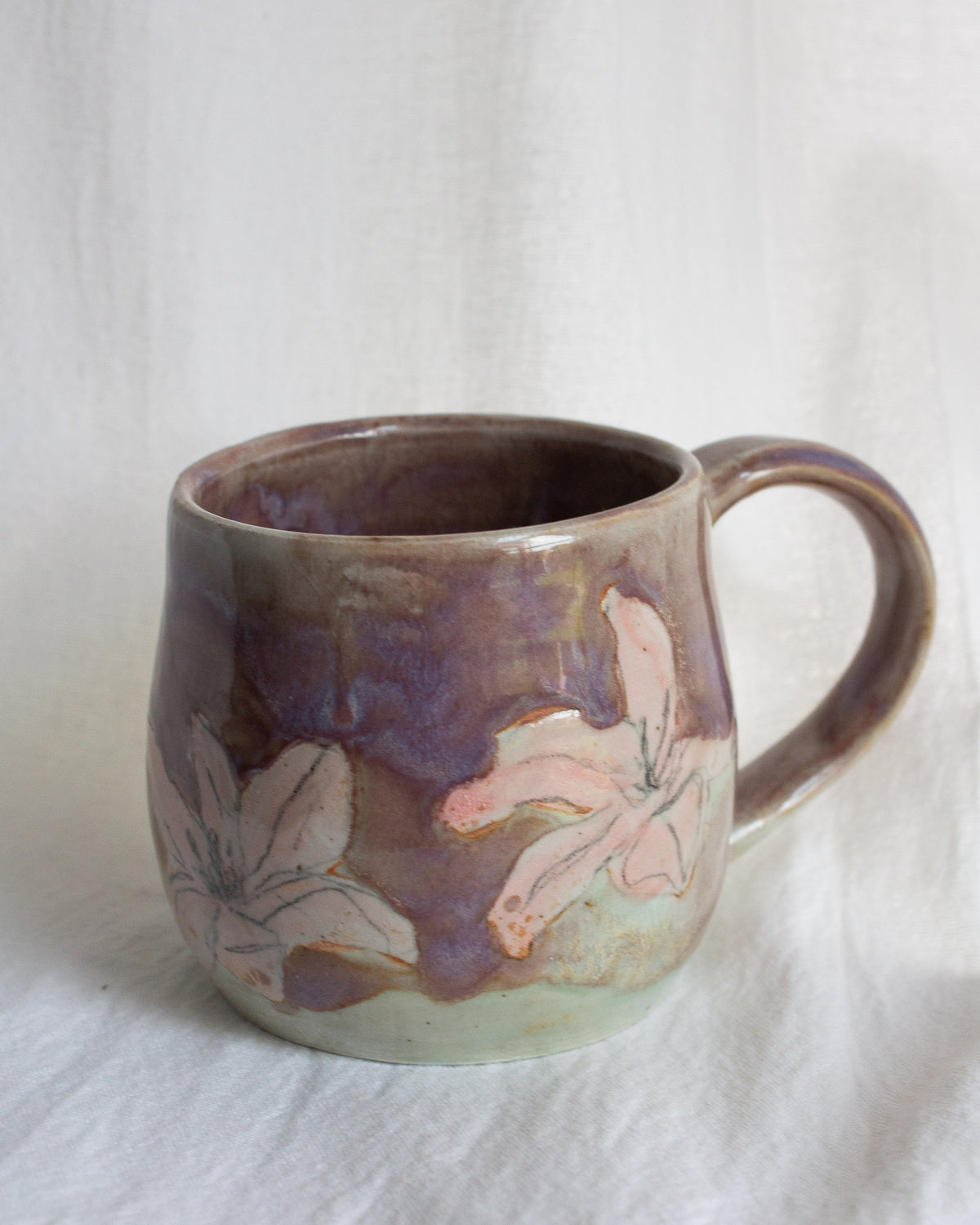 Hand Painted Lily Mug No. 14