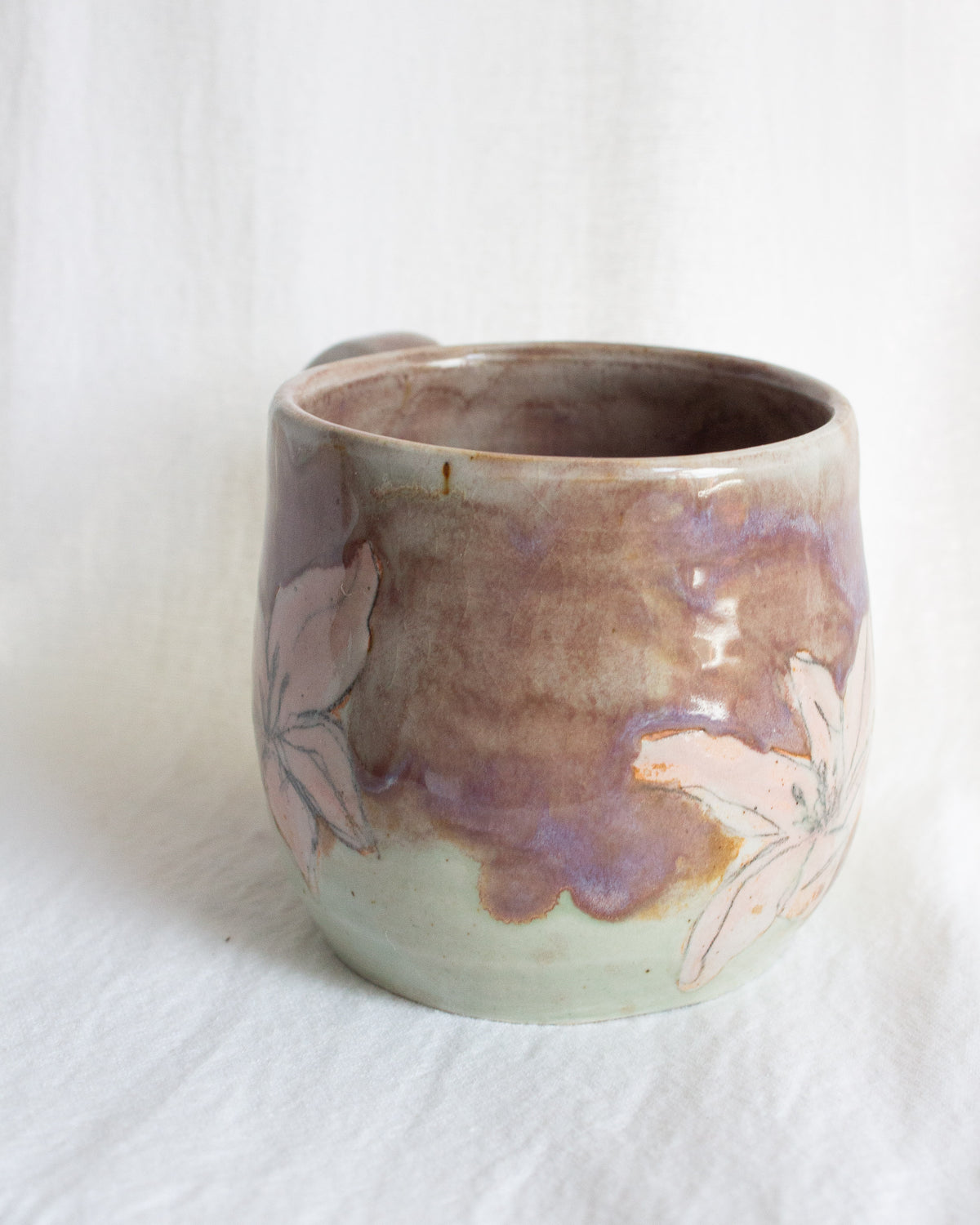 Hand Painted Lily Mug No. 14