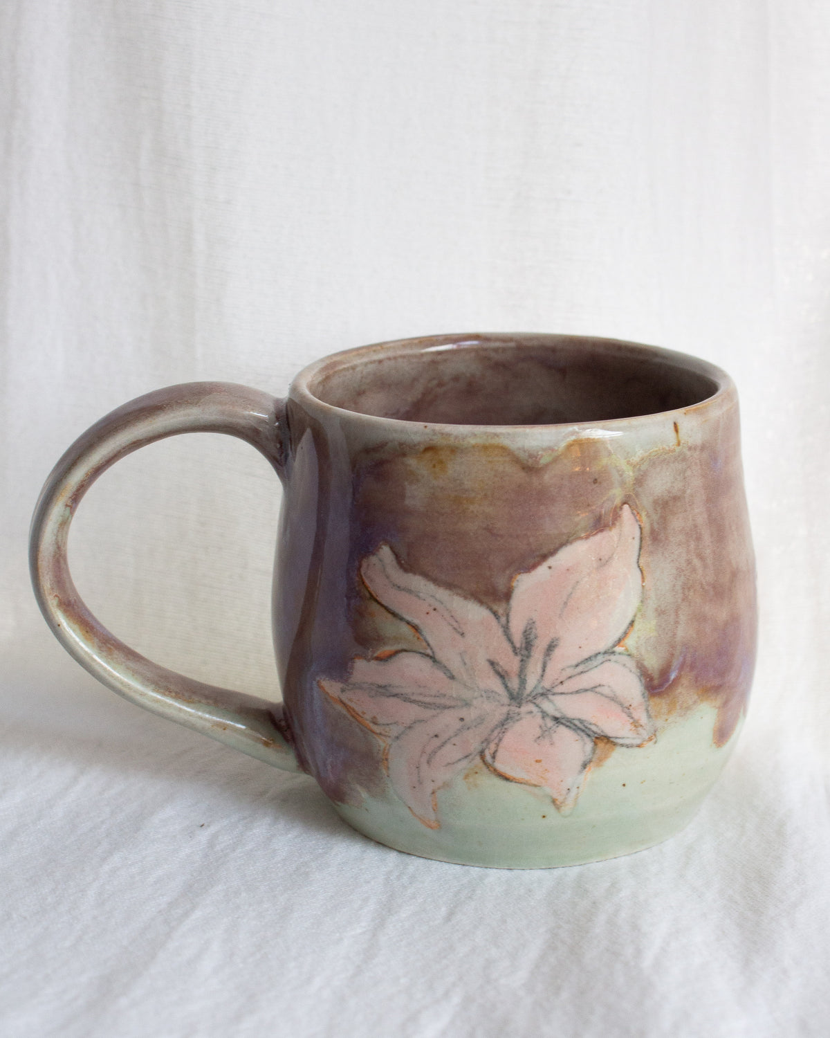 Hand Painted Lily Mug No. 14