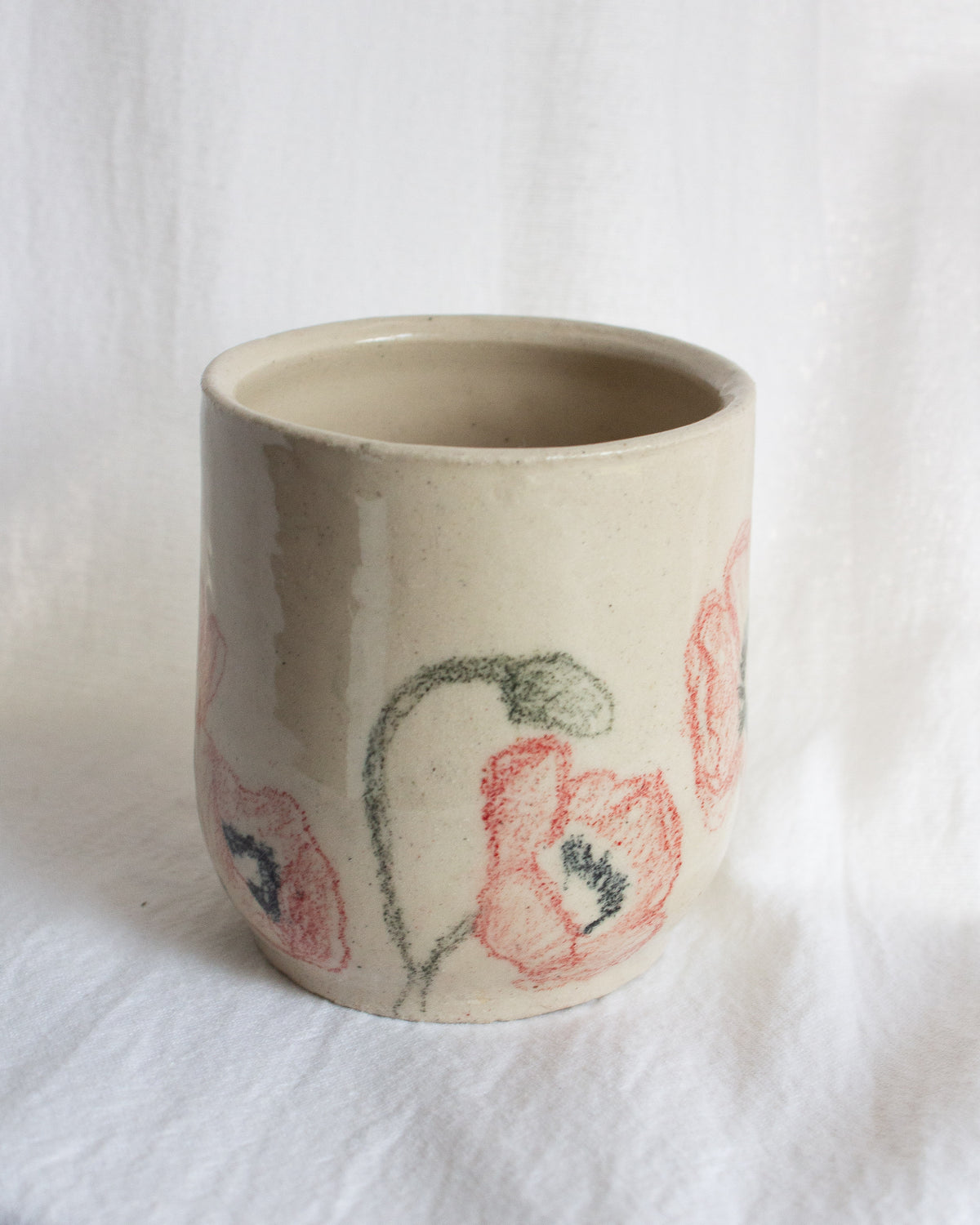 Hand Drawn Poppy Mug No. 13