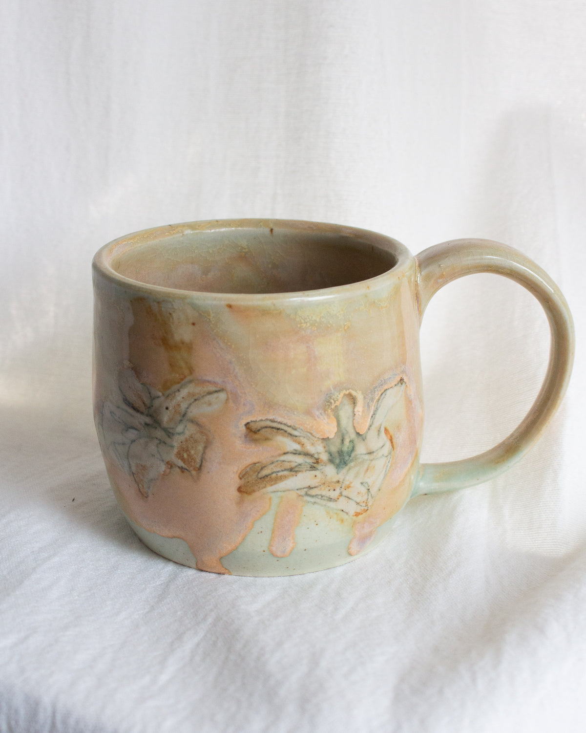 Hand Painted Lily Mug No. 12