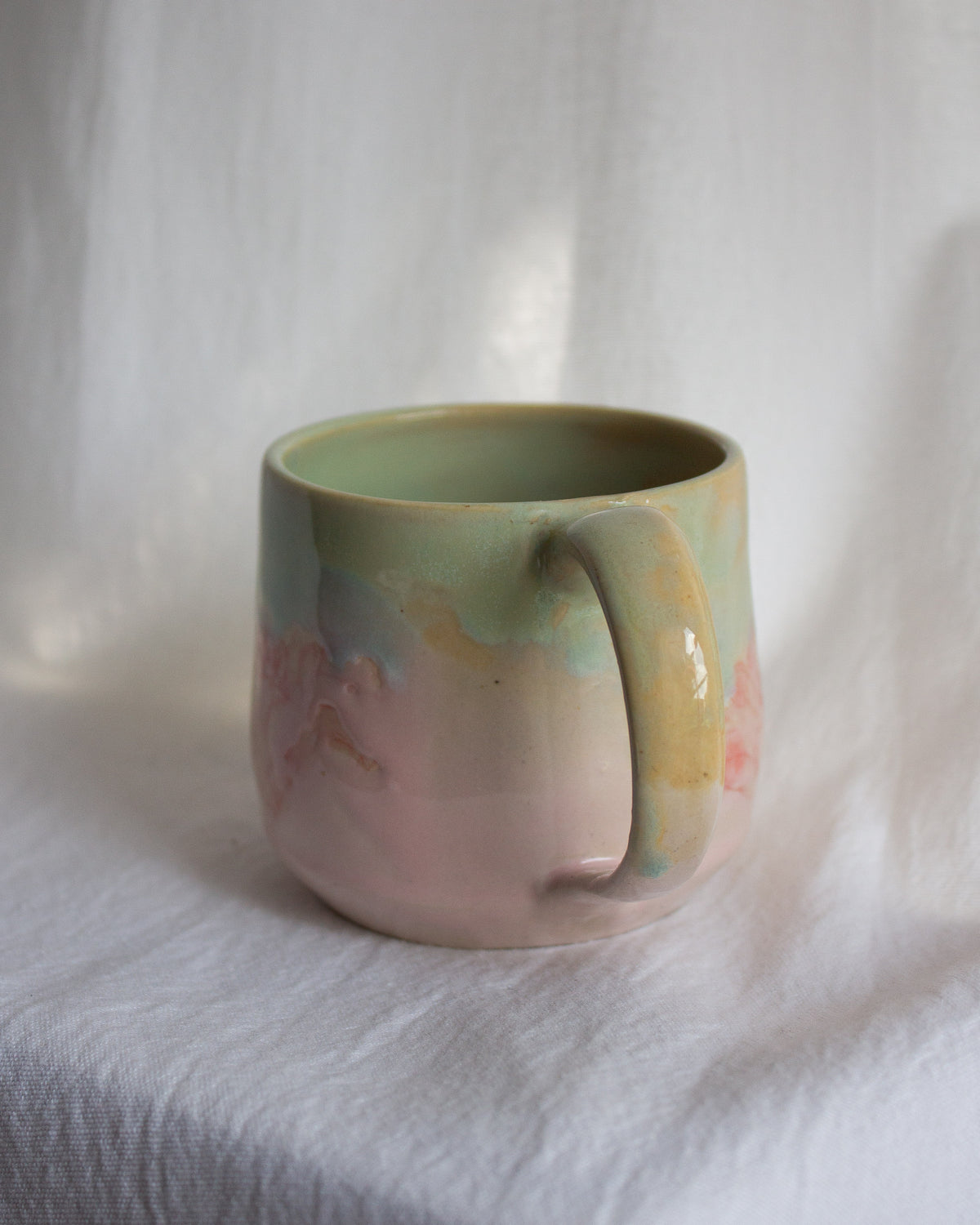 Hand Painted Pink Lily Mug No. 9