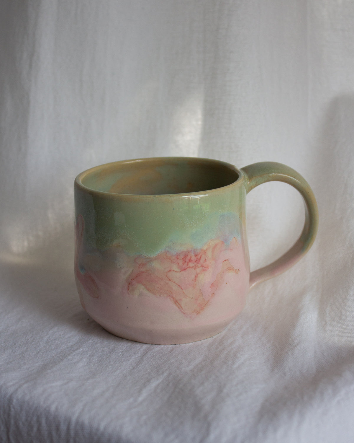 Hand Painted Pink Lily Mug No. 9