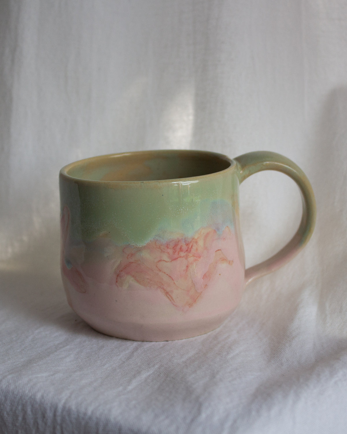 Hand Painted Pink Lily Mug No. 9
