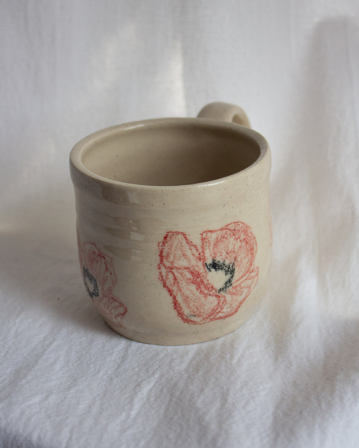 Hand Drawn Poppy Mug No. 8