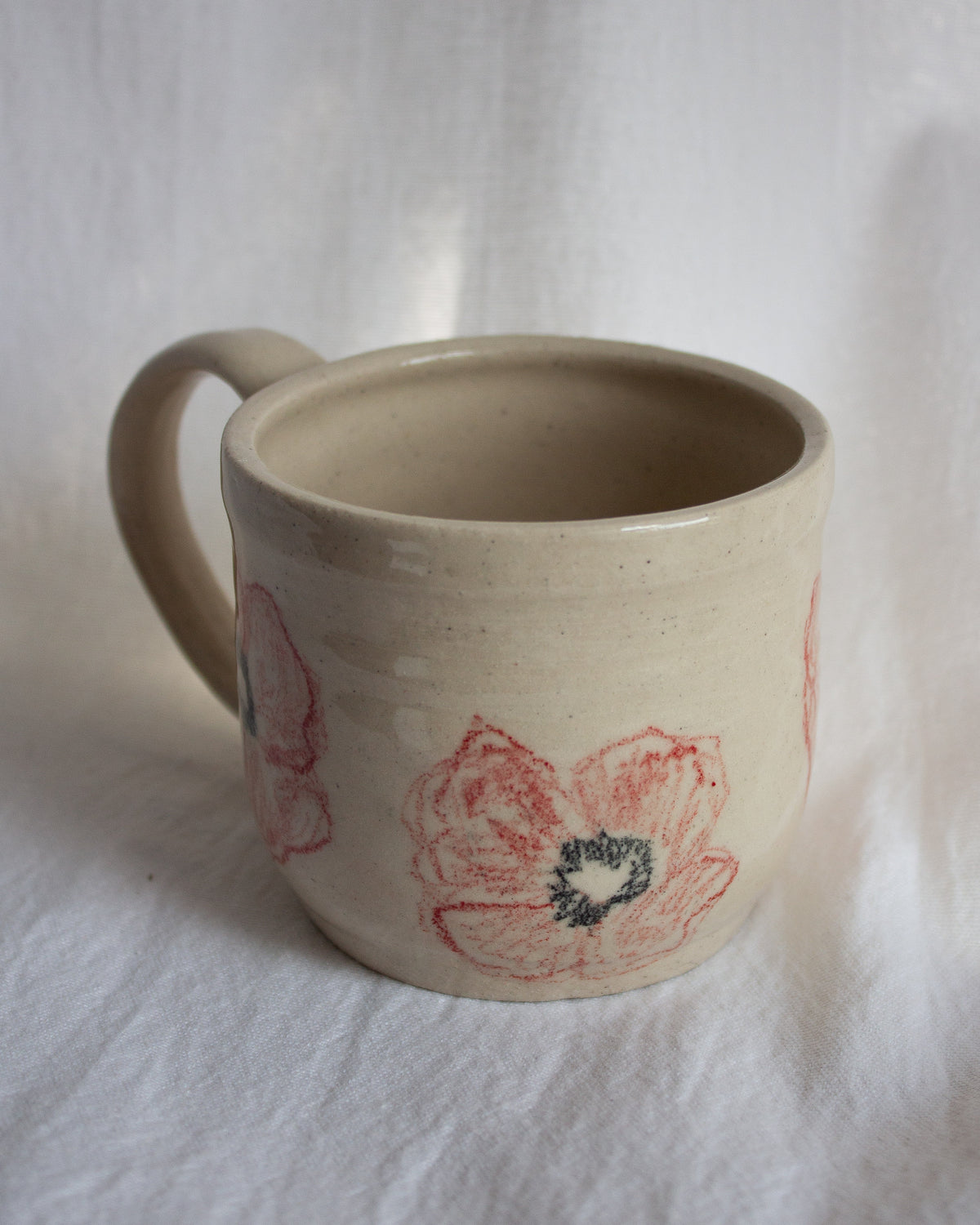 Hand Drawn Poppy Mug No. 8