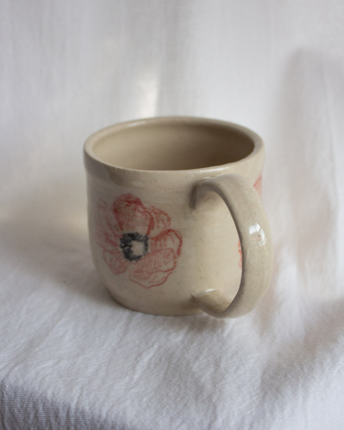 Hand Drawn Poppy Mug No. 8