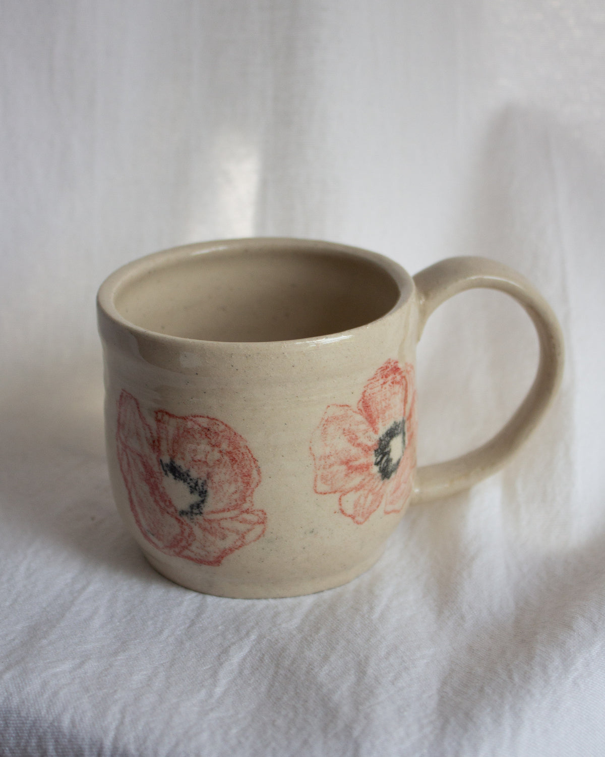 Hand Drawn Poppy Mug No. 8