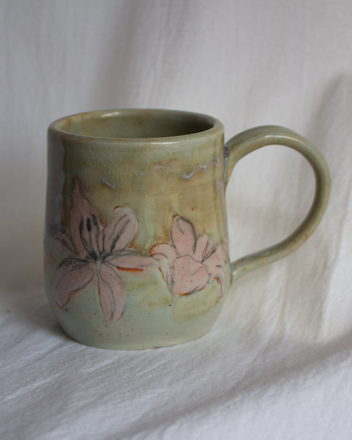 Hand Painted Lily Mug No. 2