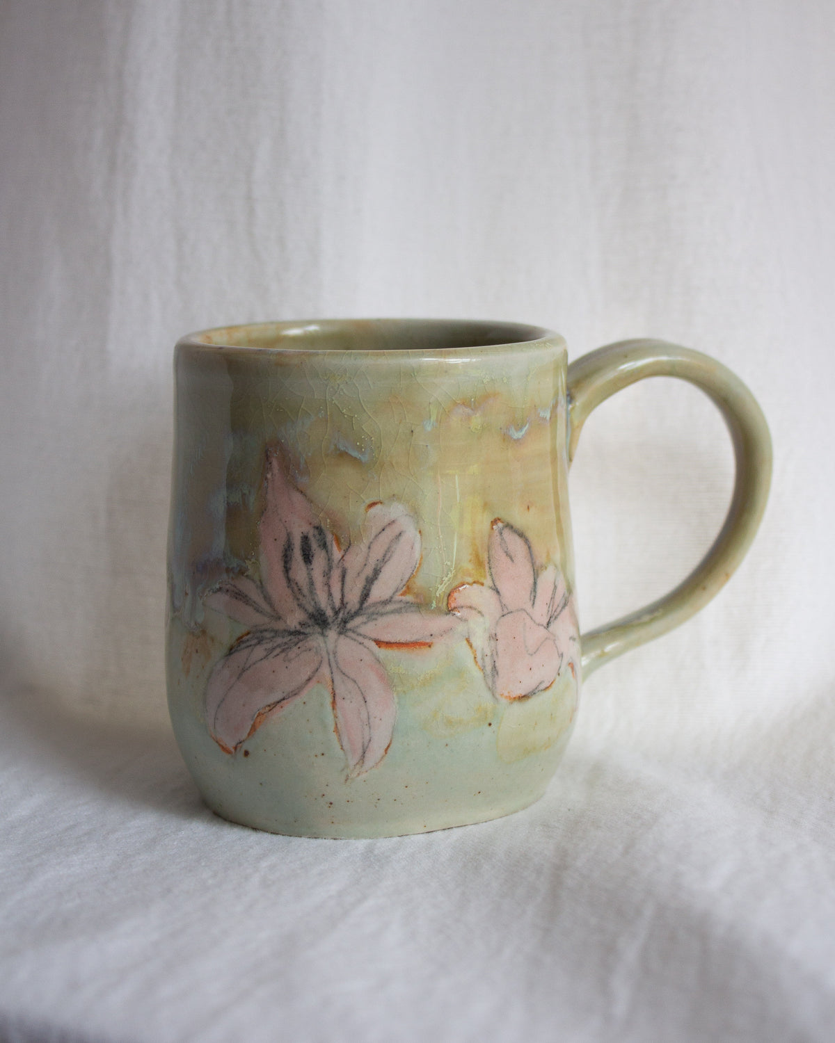 Hand Painted Lily Mug No. 2