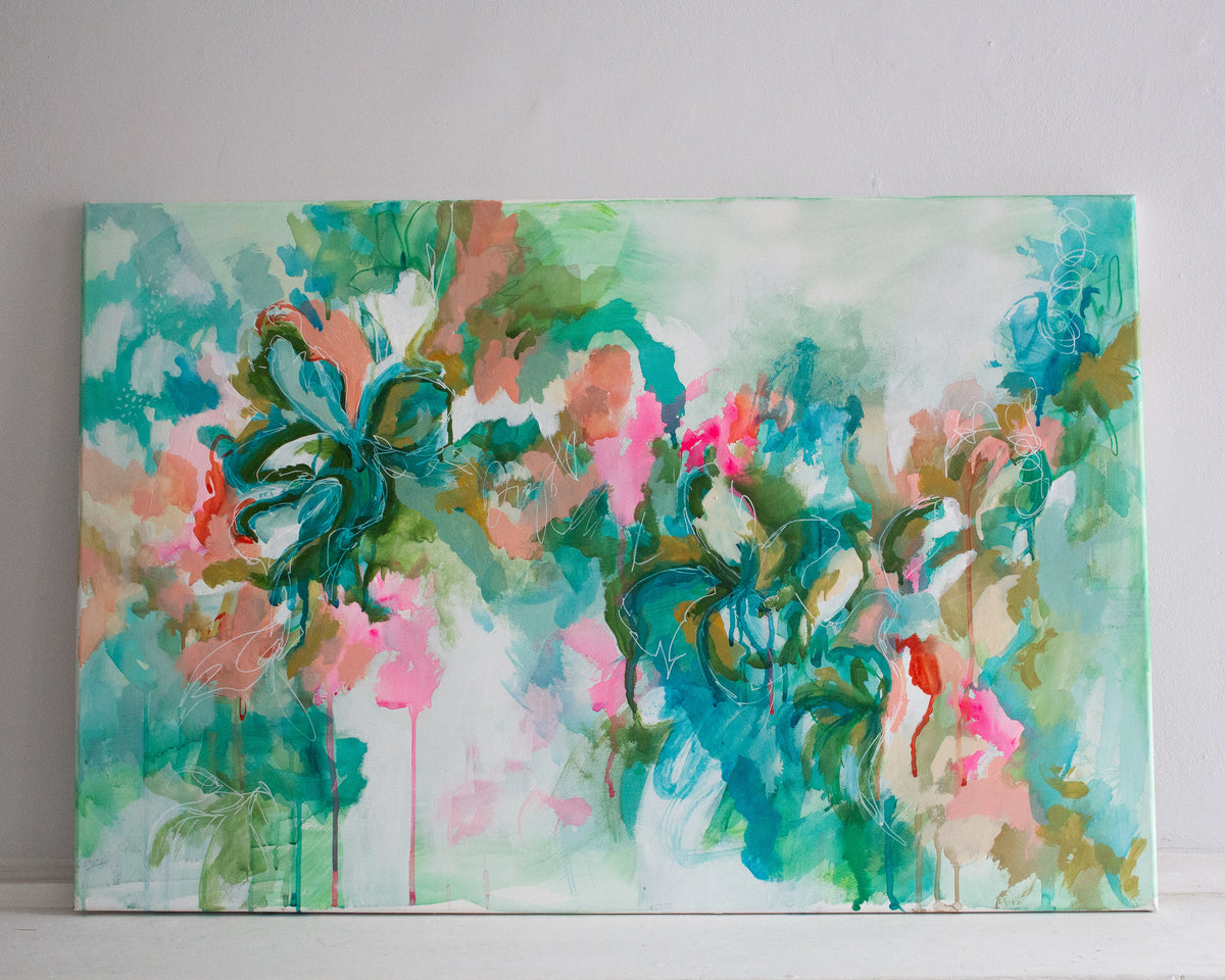 Abstract Painting on Canvas No. 2, 24 in. x 36 in.