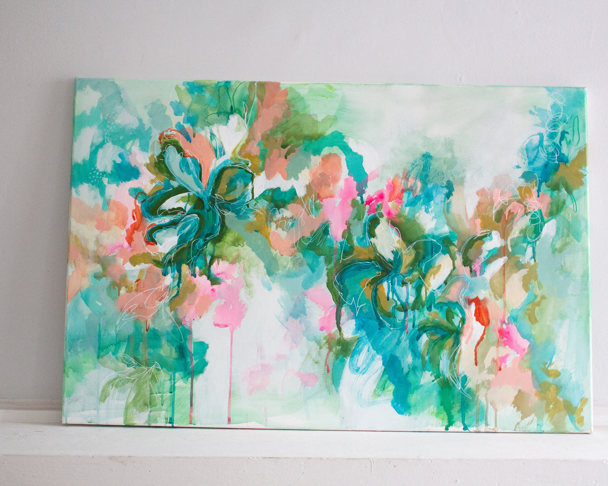 Abstract Painting on Canvas No. 2, 24 in. x 36 in.