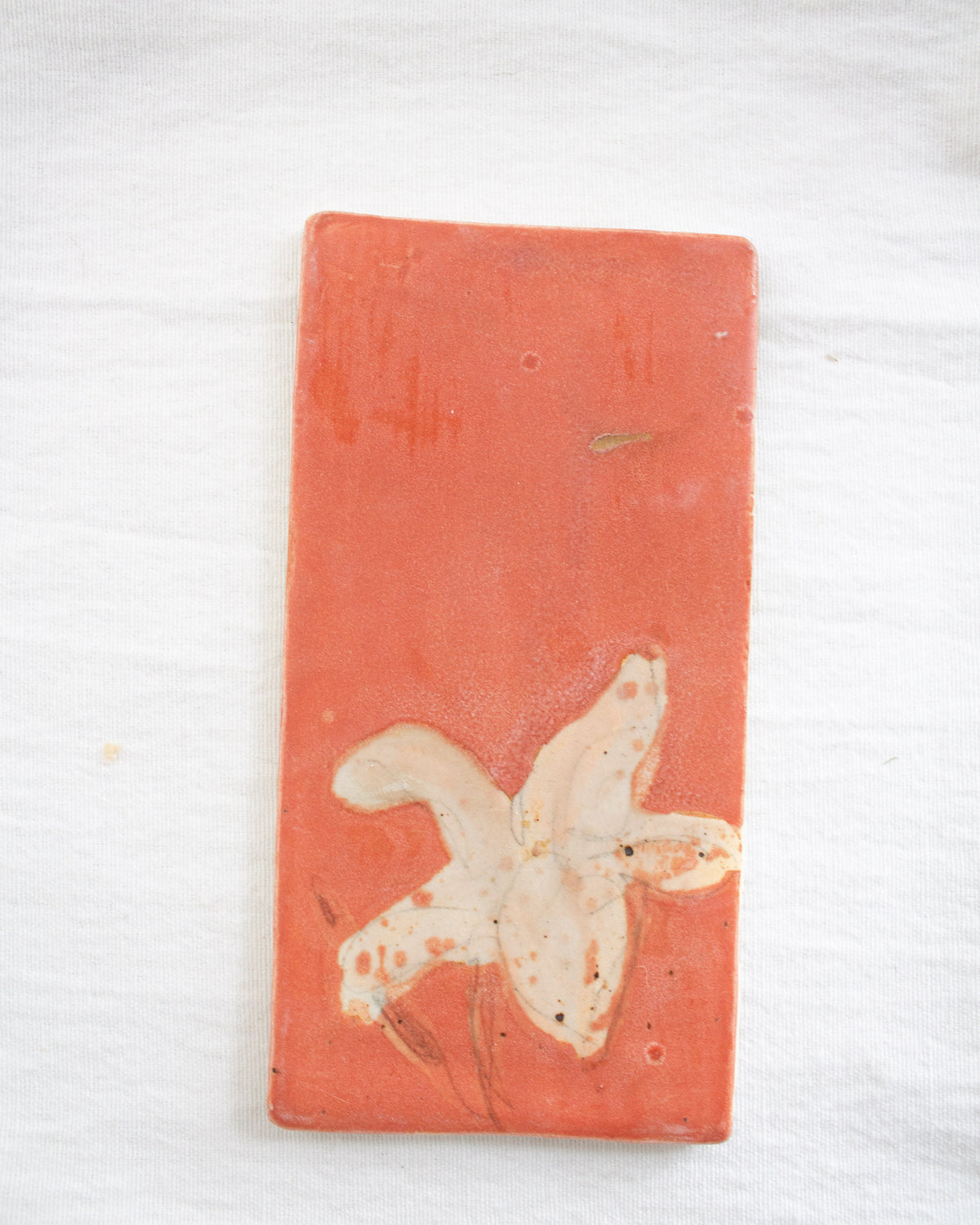 Pink Lily 3 inch by 6 inch Ceramic Test Tile No. 52