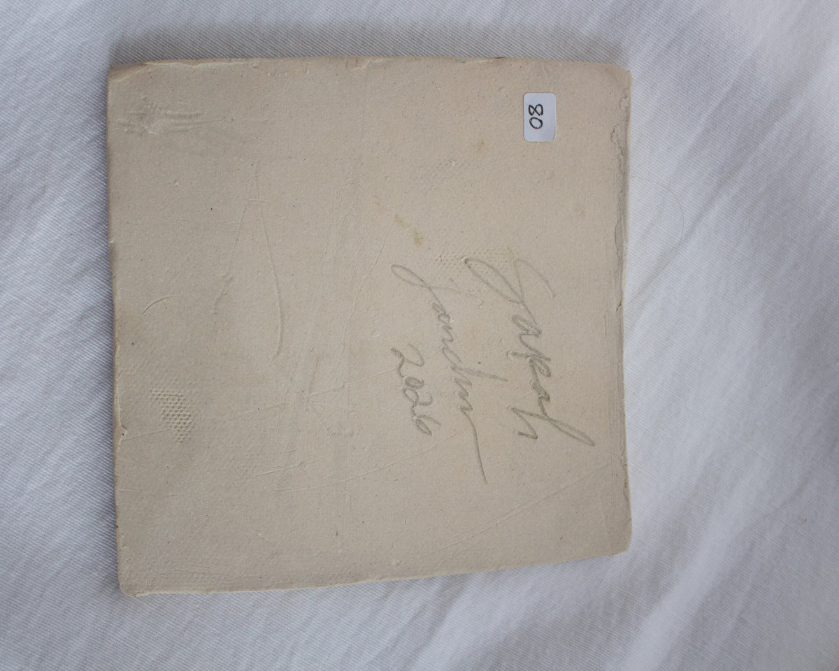 Olive Daylily 5 inch Ceramic Tile No. 37
