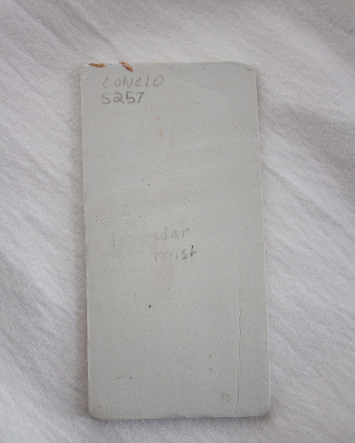 Lavender 3 inch x 6 inch Ceramic Test Tile No. 32