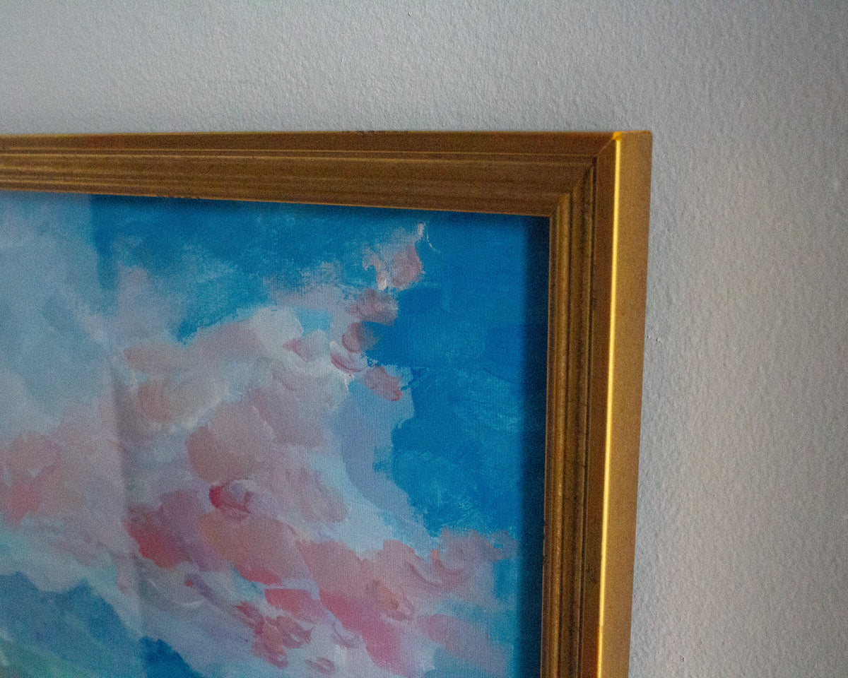 Original Framed Acrylic Painting of Cortona