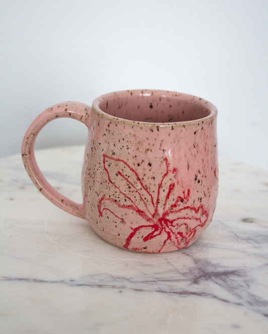 Pink Hand Drawn Mug No. 2