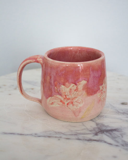 Pink Hand Painted Mug No. 3