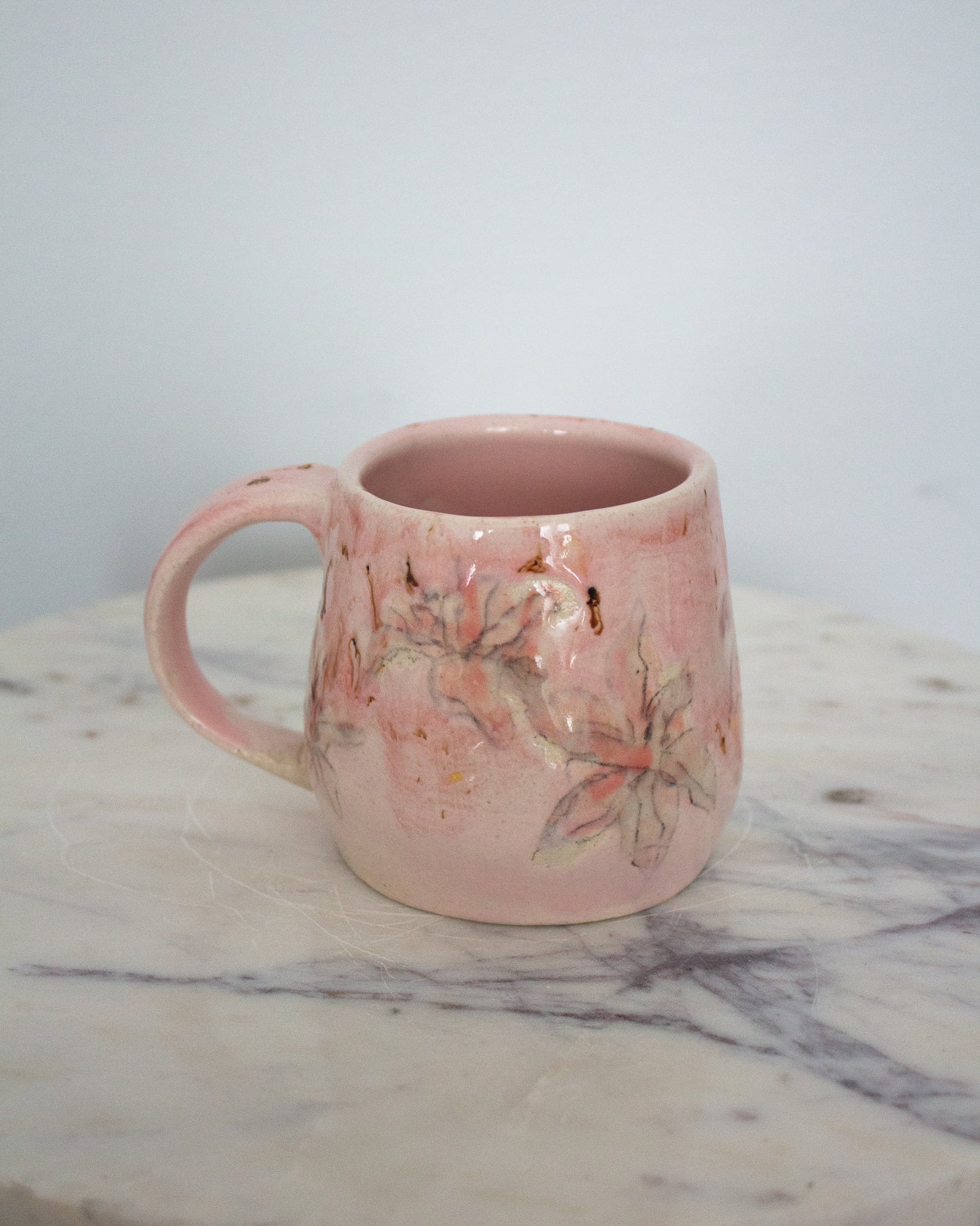 Pink Hand Painted Mug No. 4