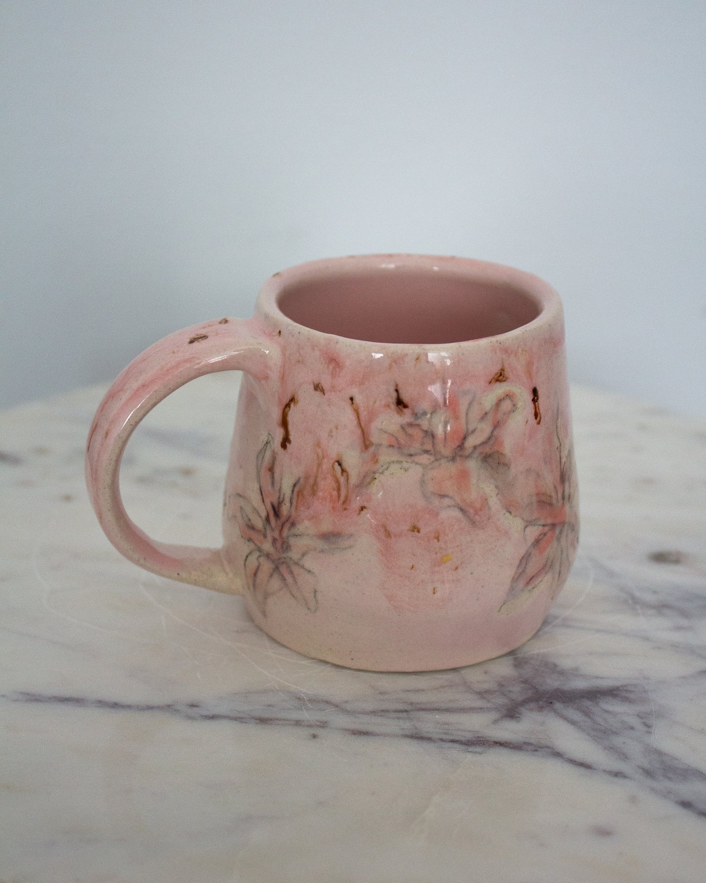 Pink Hand Painted Mug No. 4