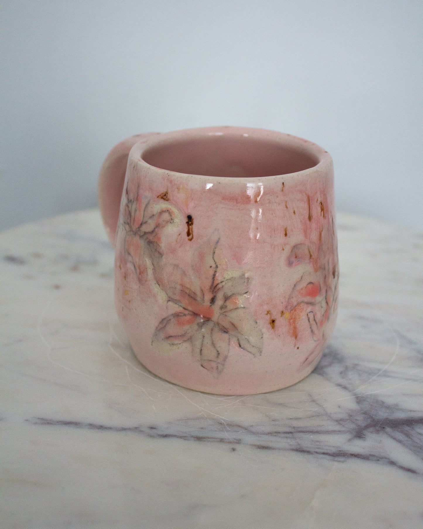 Pink Hand Painted Mug No. 4