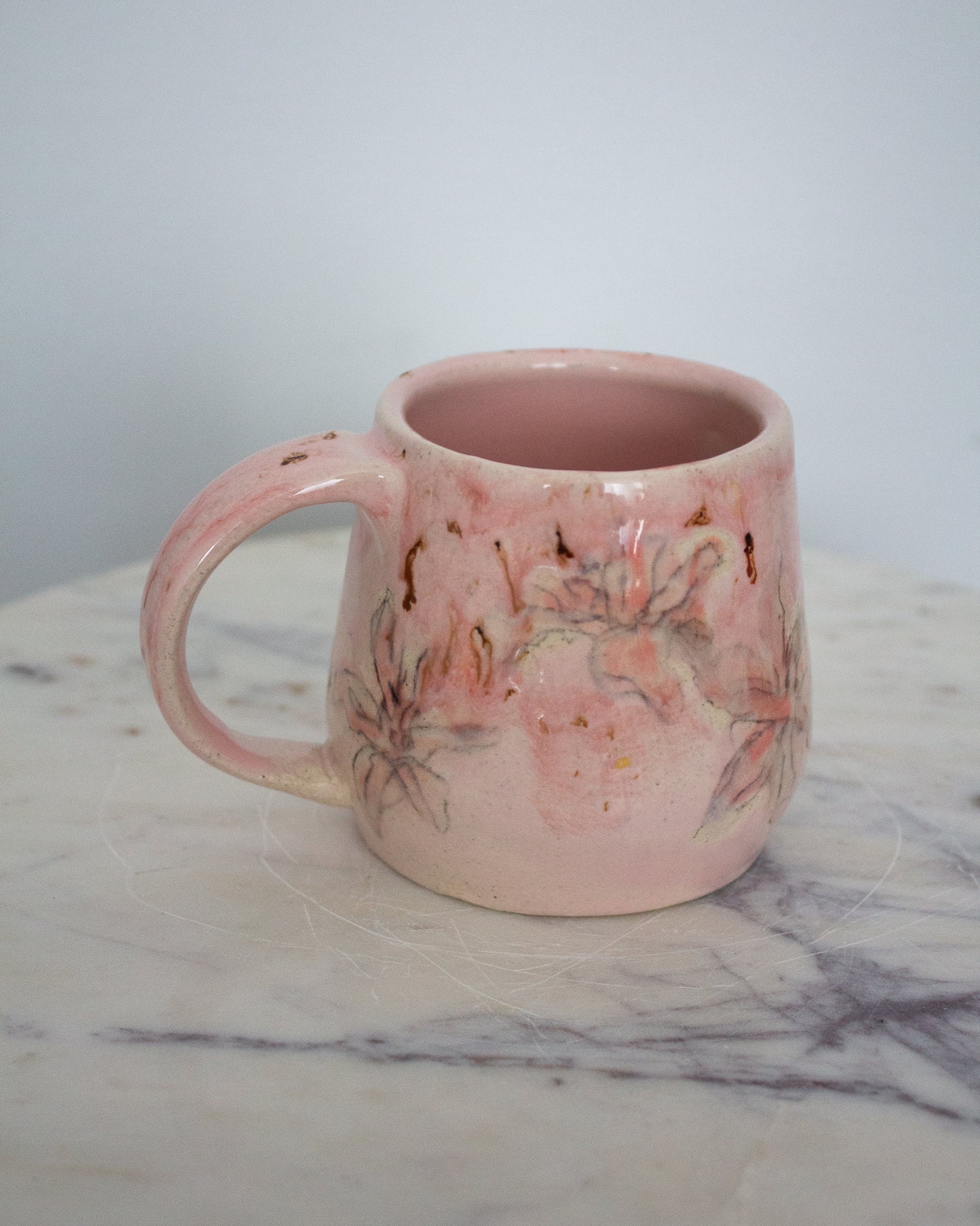 Pink Hand Painted Mug No. 4