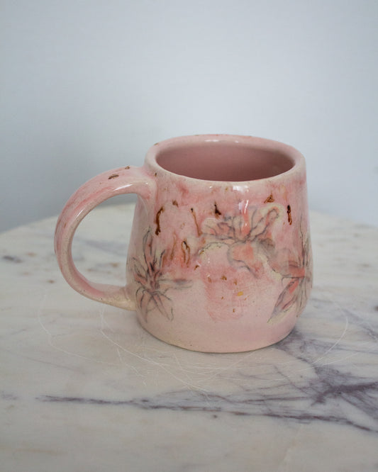 Pink Hand Painted Mug No. 4