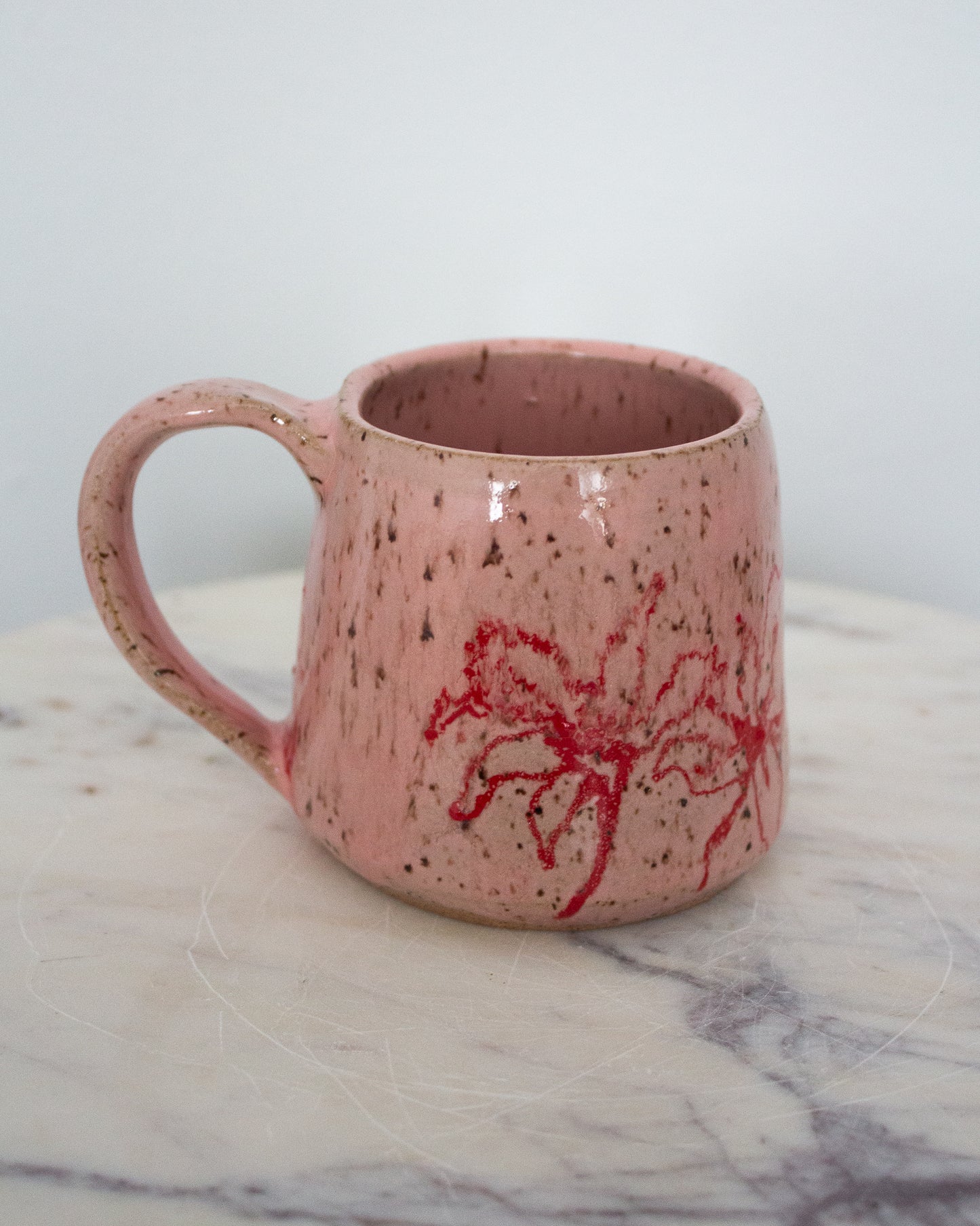 Pink Hand Drawn Mug No. 5