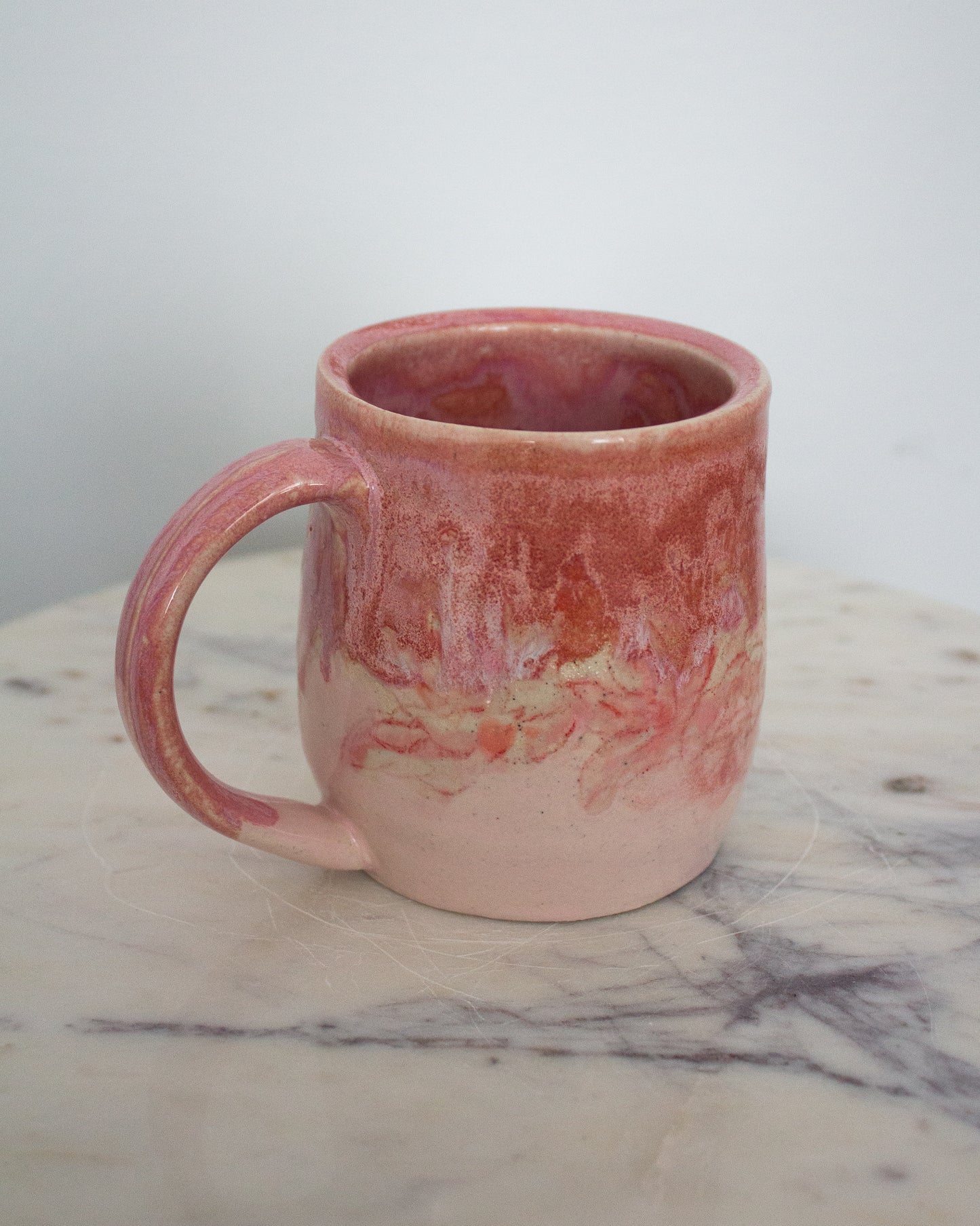 Pink Hand Painted Mug No. 6
