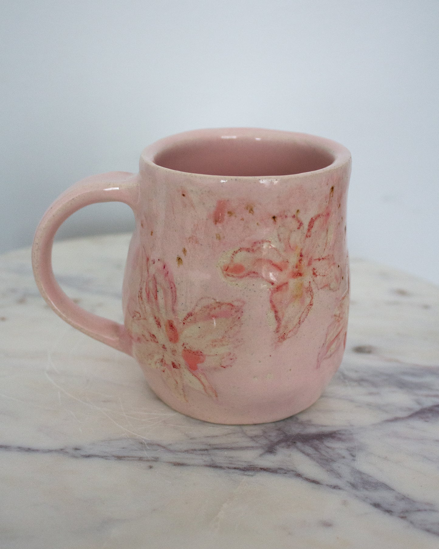 Baby Pink Hand Painted Mug No. 7