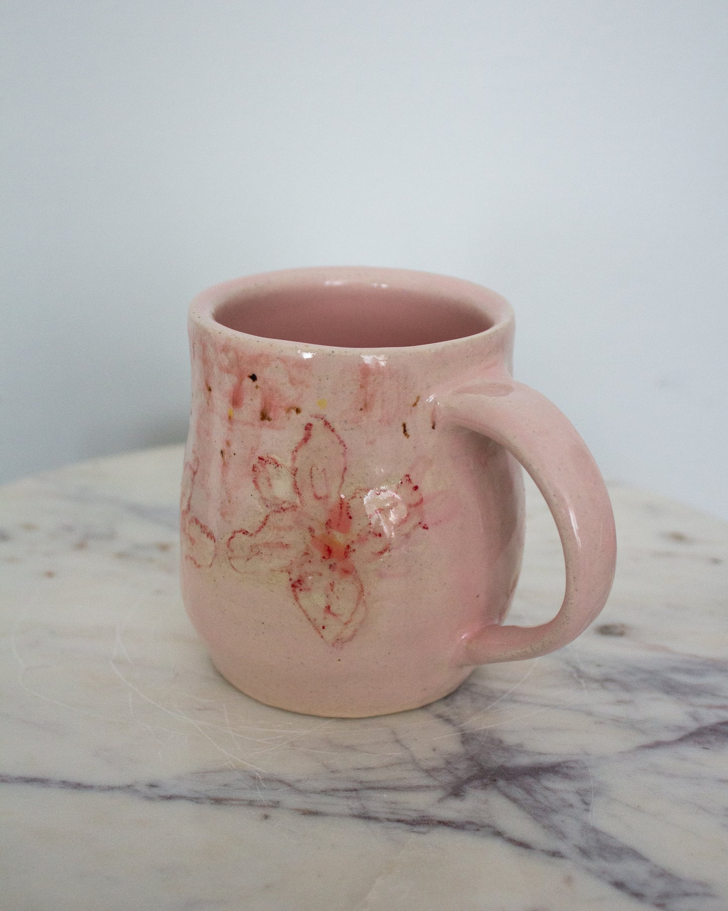 Baby Pink Hand Painted Mug No. 7