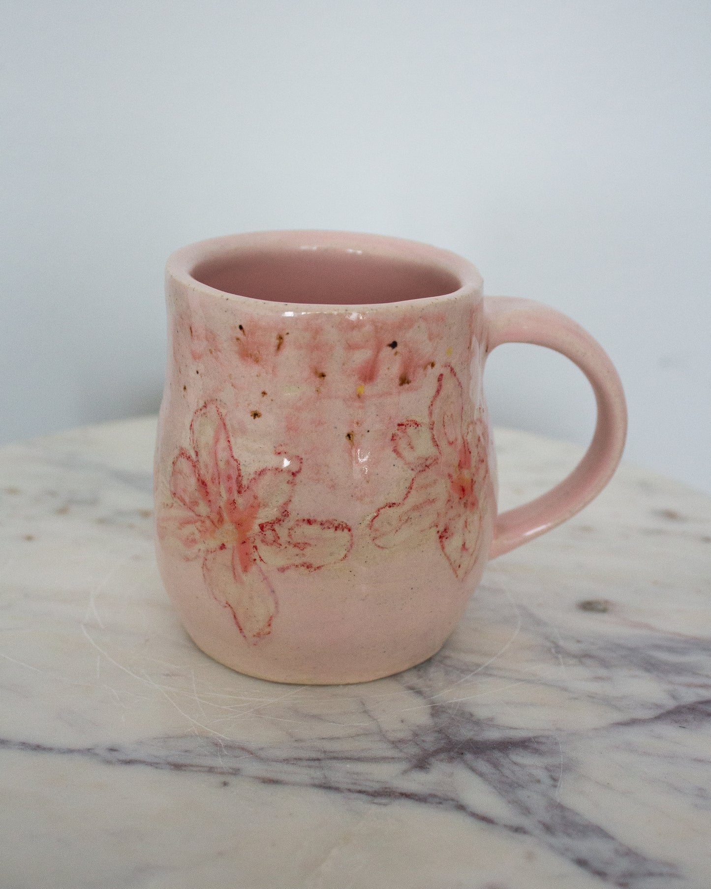 Baby Pink Hand Painted Mug No. 7