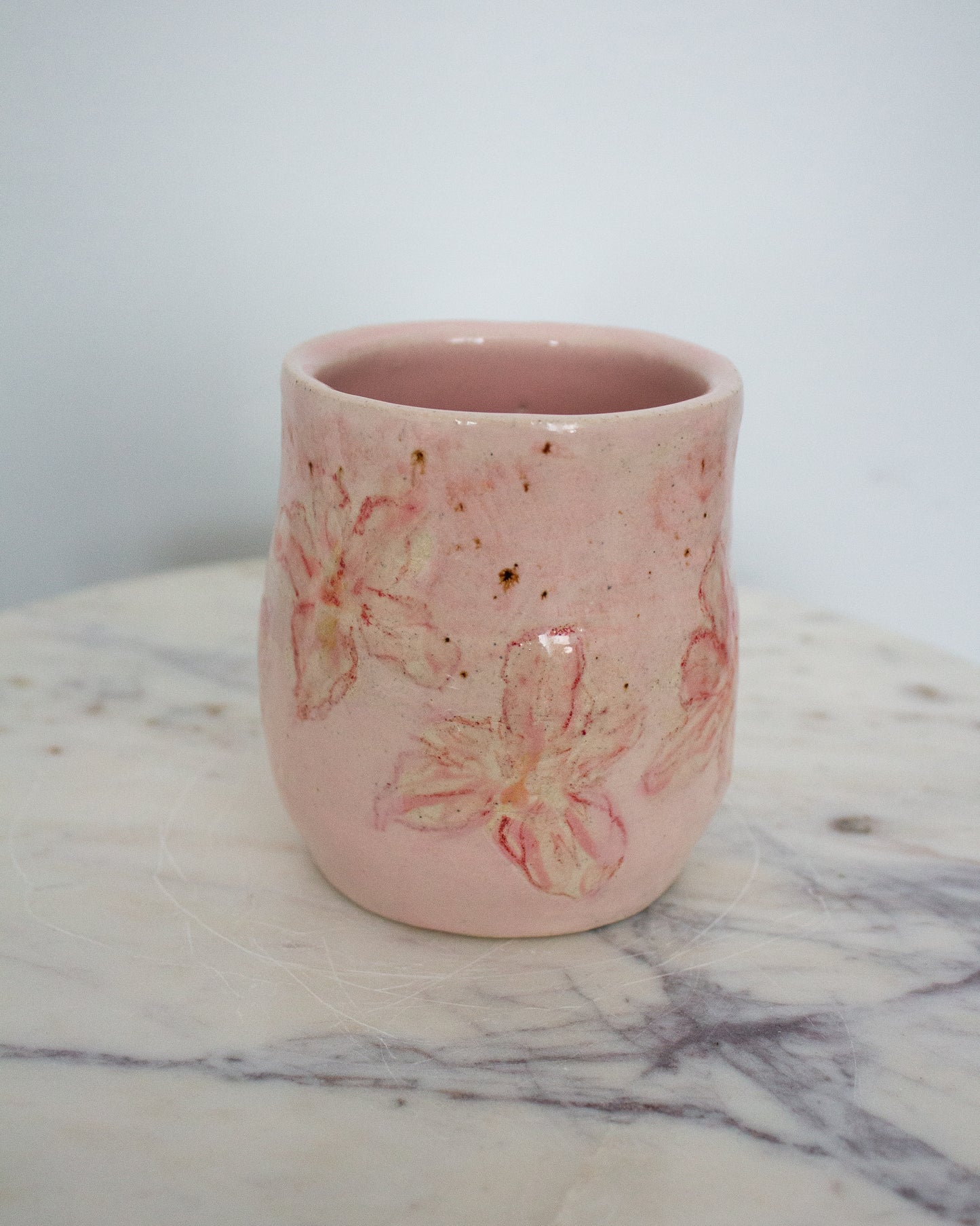 Baby Pink Hand Painted Mug No. 7