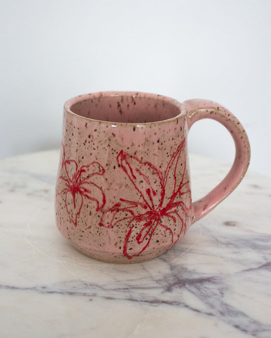 Pink Hand Drawn Mug No. 8