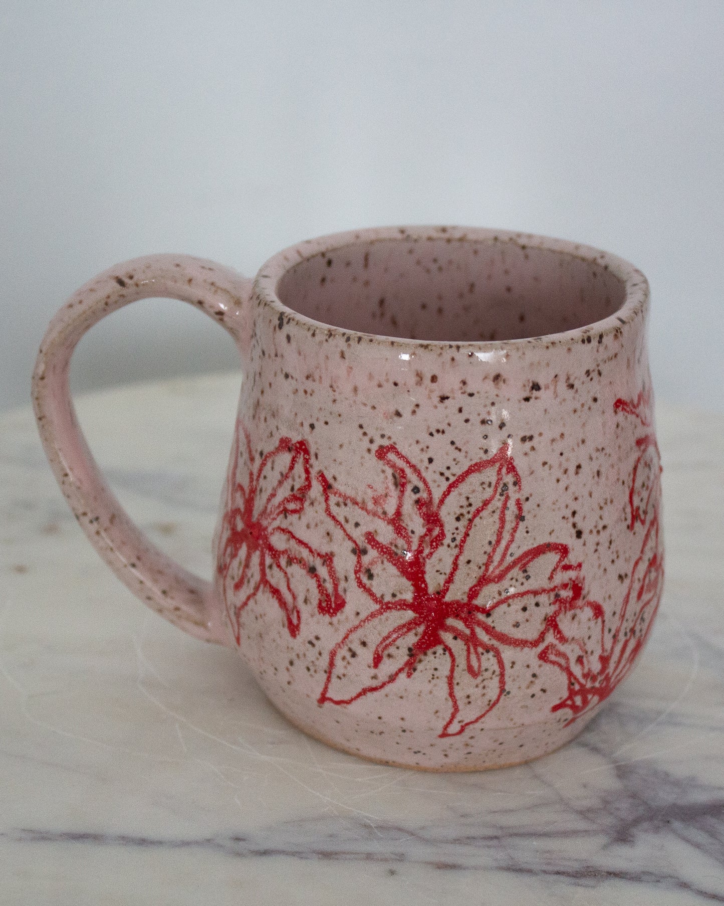 Hand Drawn Pink Mug No. 13