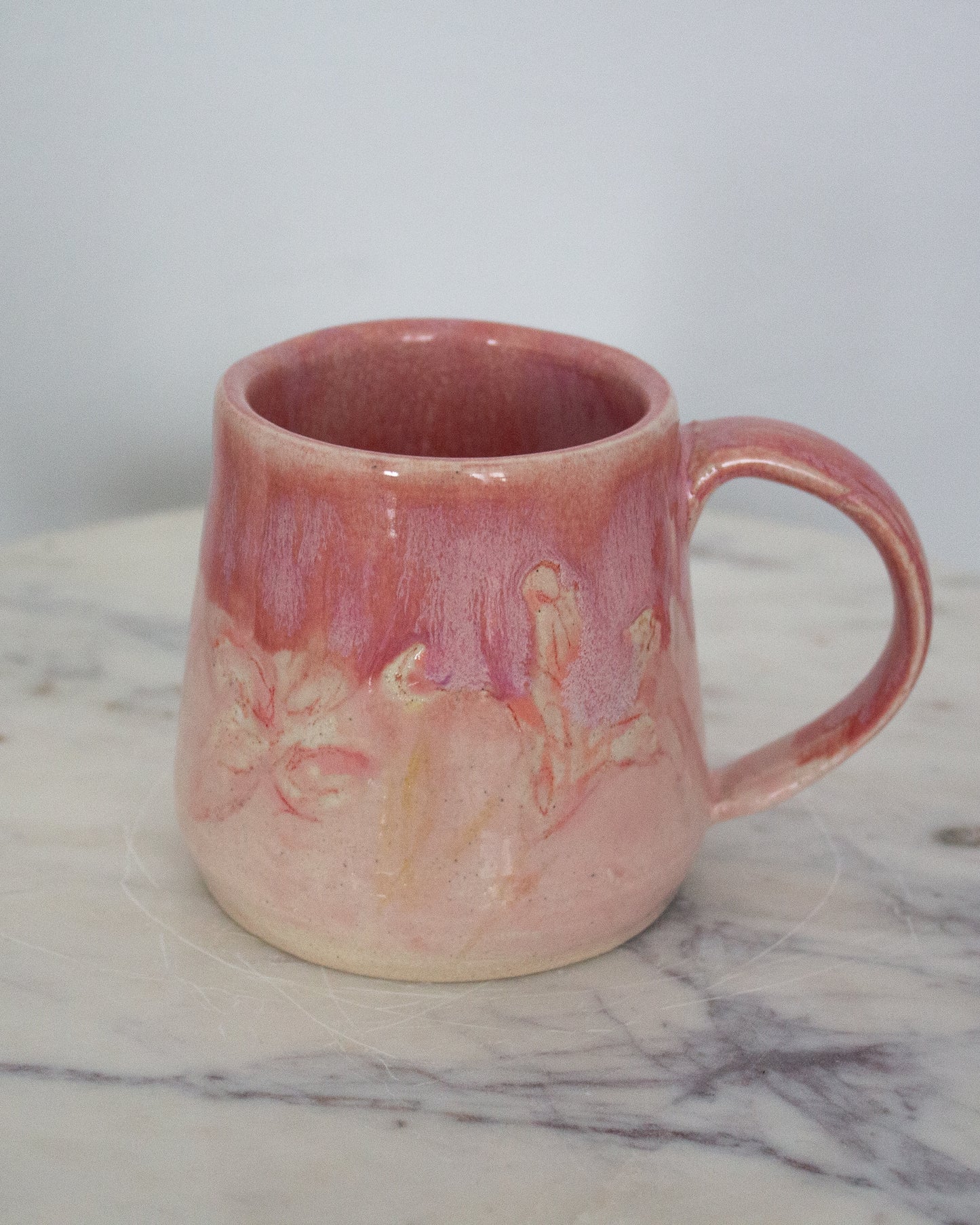 Hand Painted Pink Mug No. 14