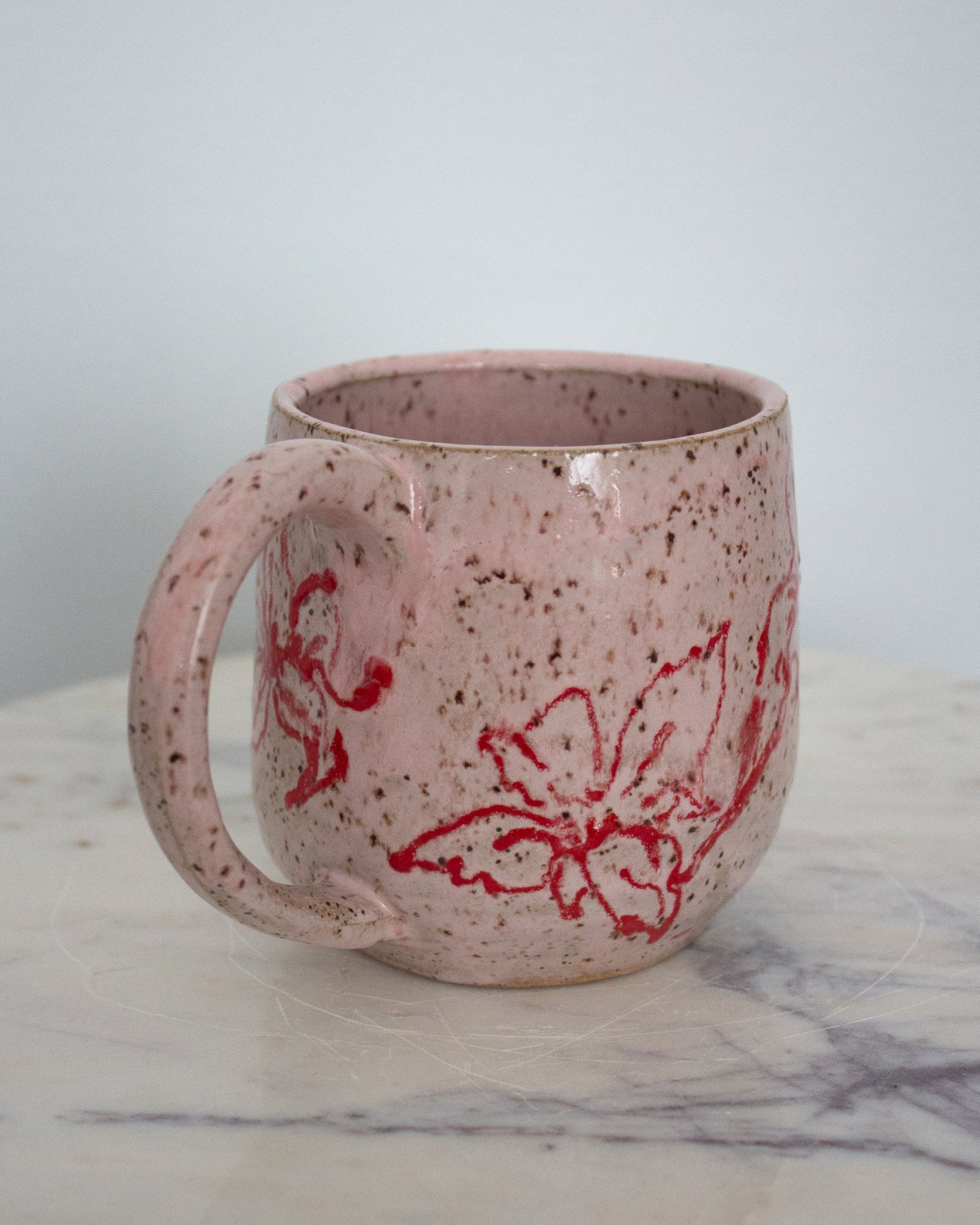 Hand Drawn Pink Mug No. 17