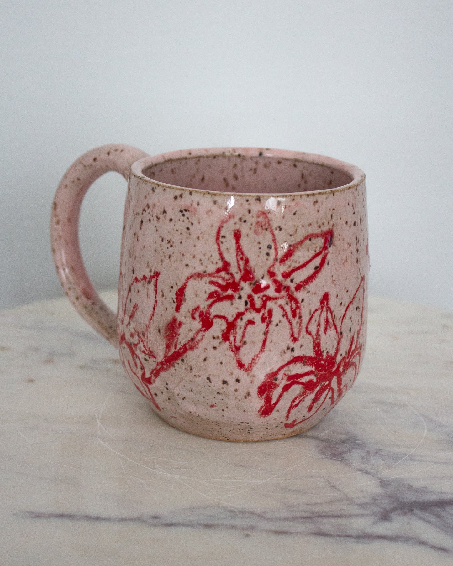Hand Drawn Pink Mug No. 17