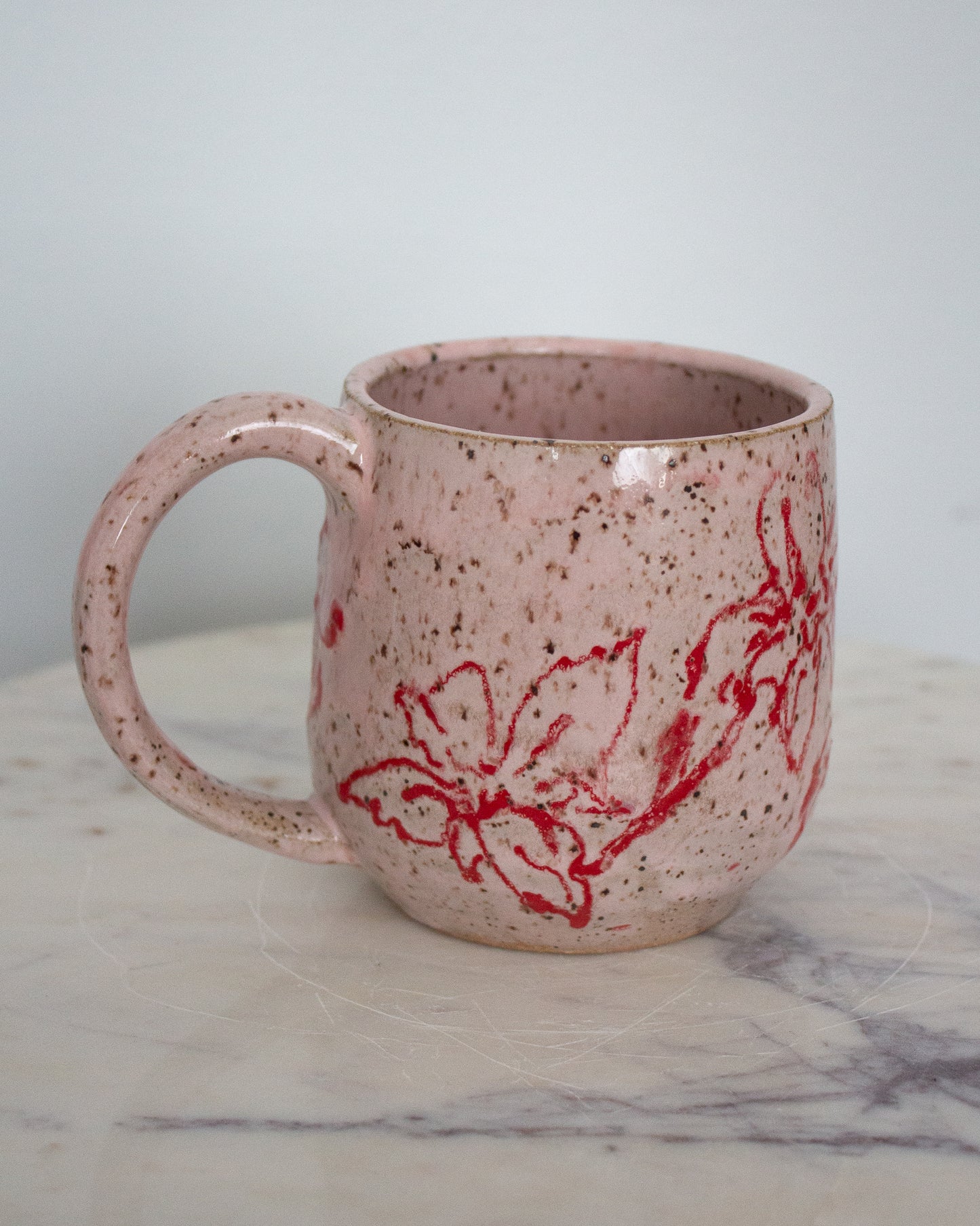 Hand Drawn Pink Mug No. 17