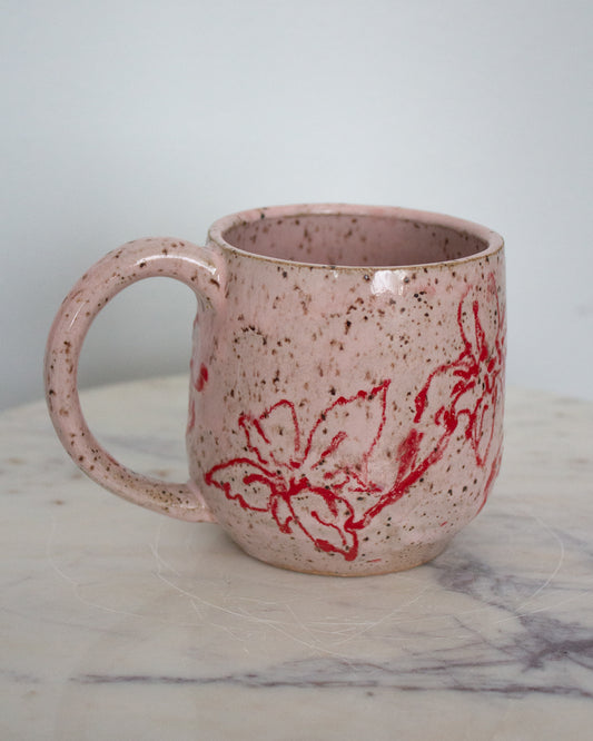 Hand Drawn Pink Mug No. 17