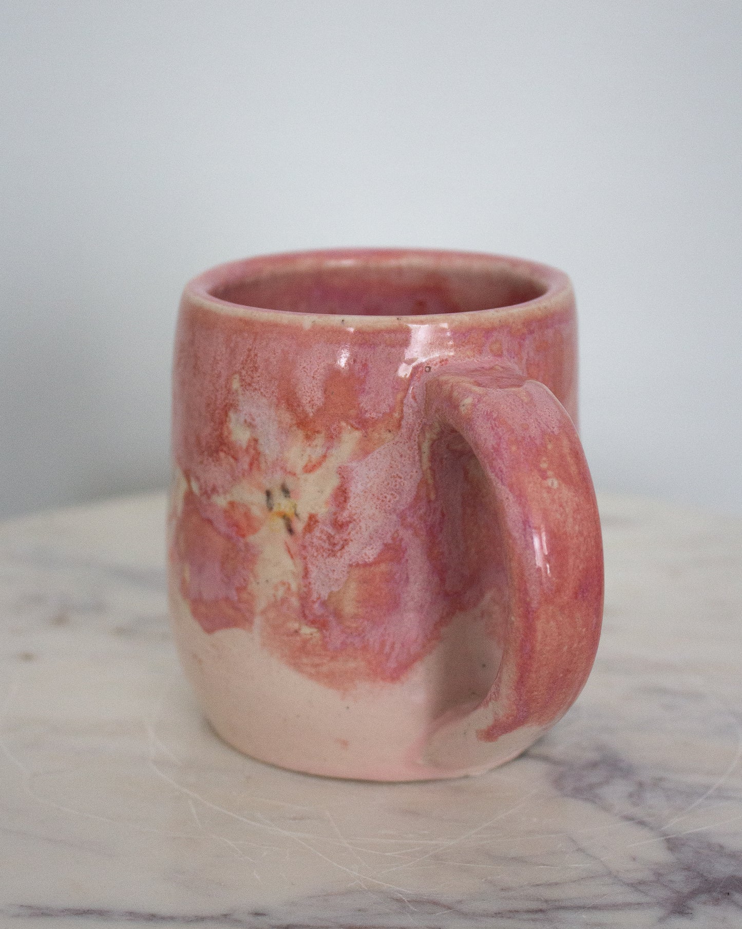 Hand Painted Pink Lily Mug No. 18