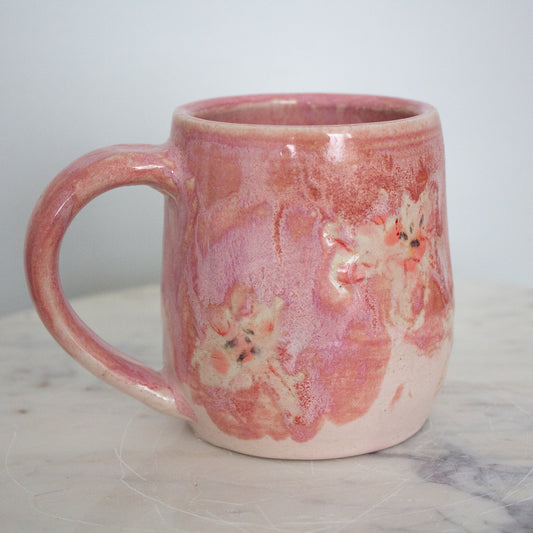 Hand Painted Pink Lily Mug No. 18